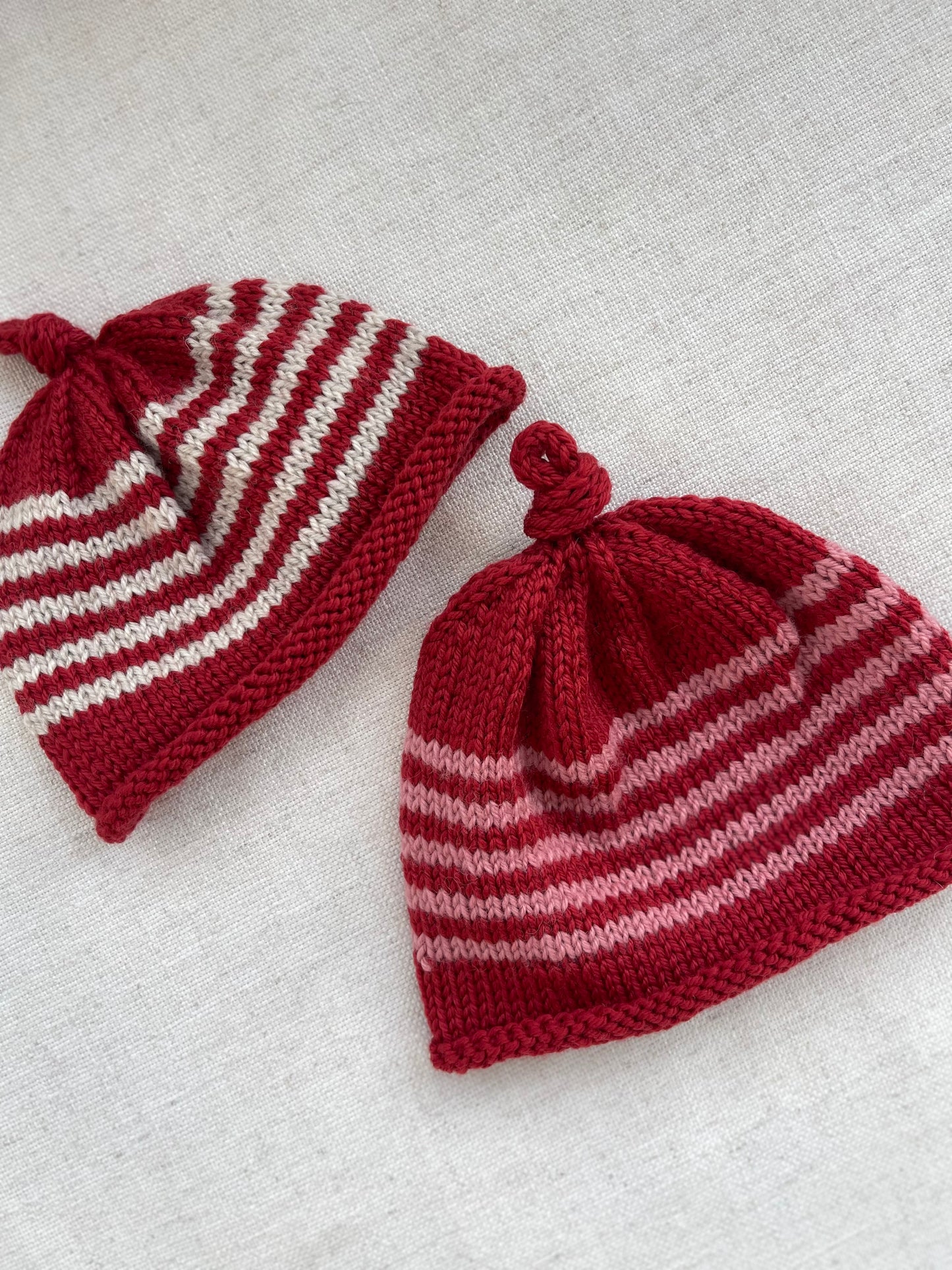 Top-knot Hat (sample) Red/Kiwi