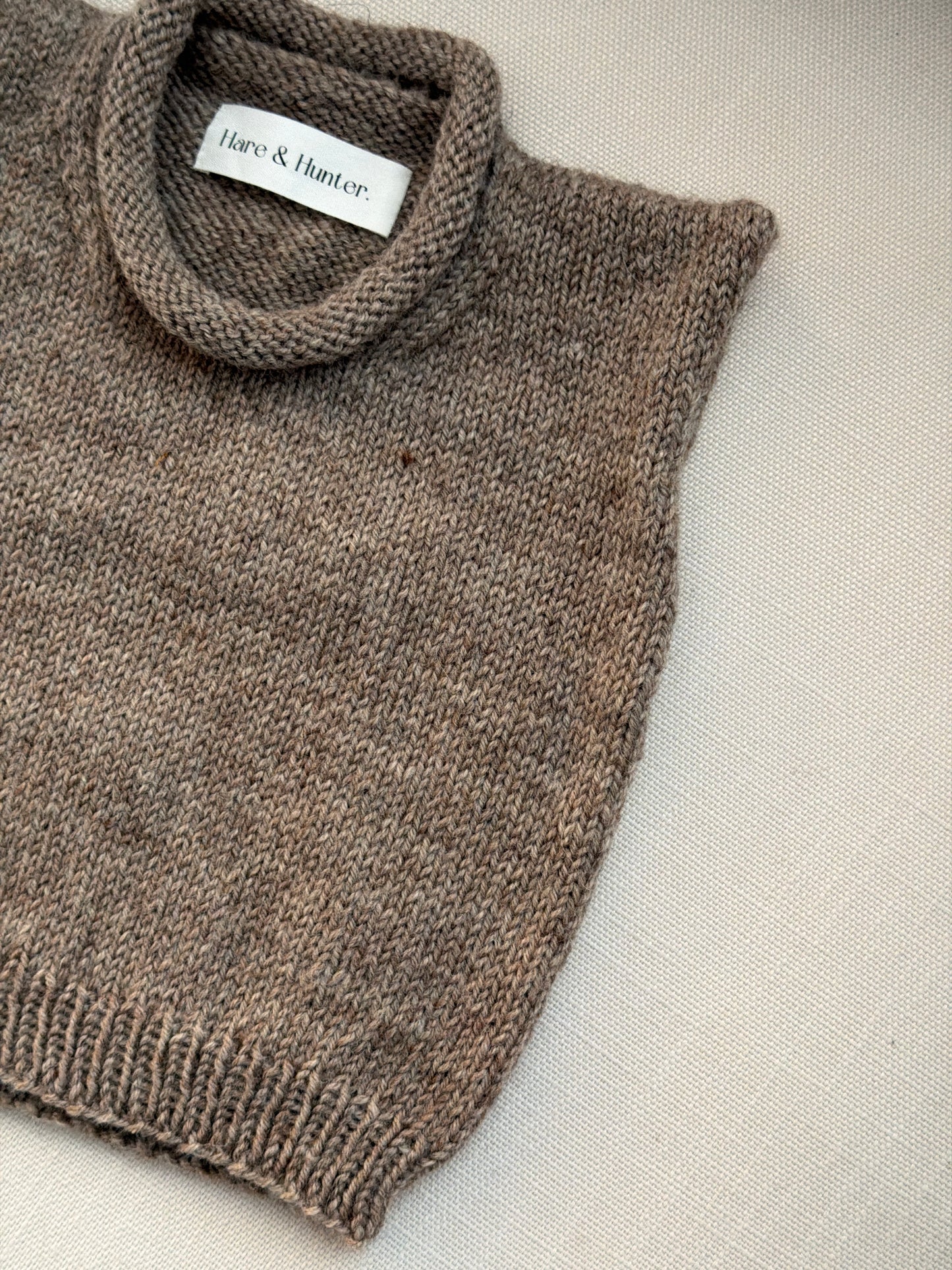Hattie Roll-Neck Vest - Morepork