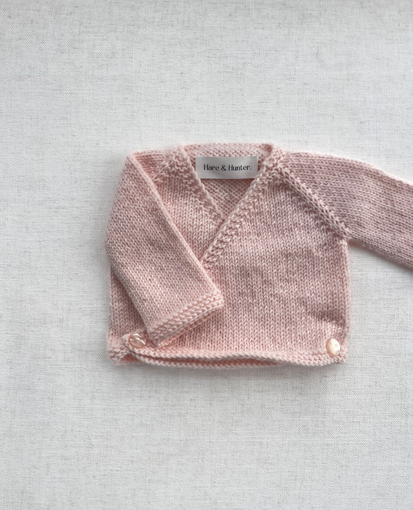 Lucys Crossover Cardigan - Sunrise Pink