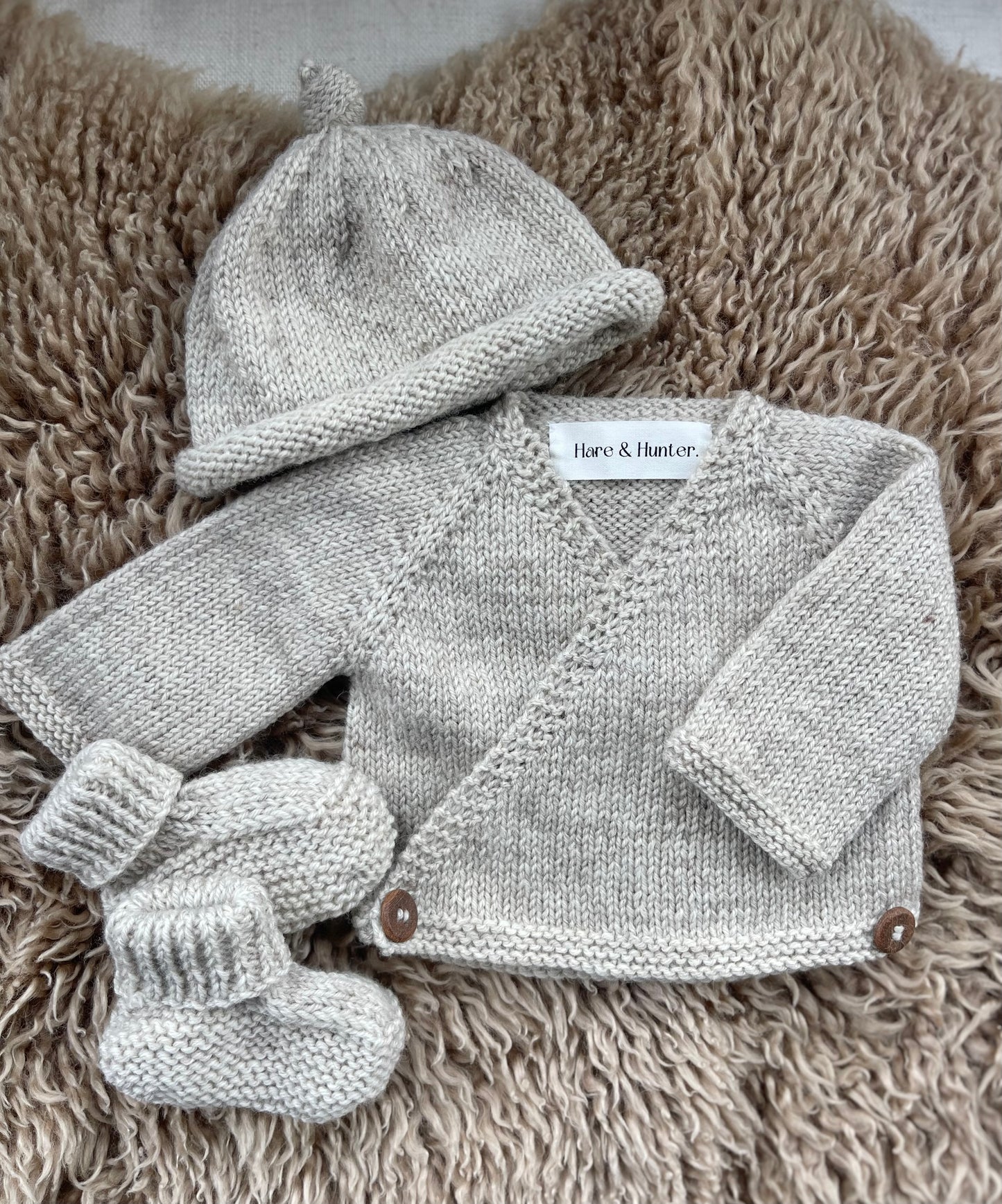 Lucys Crossover Cardigan Set - Kiwi