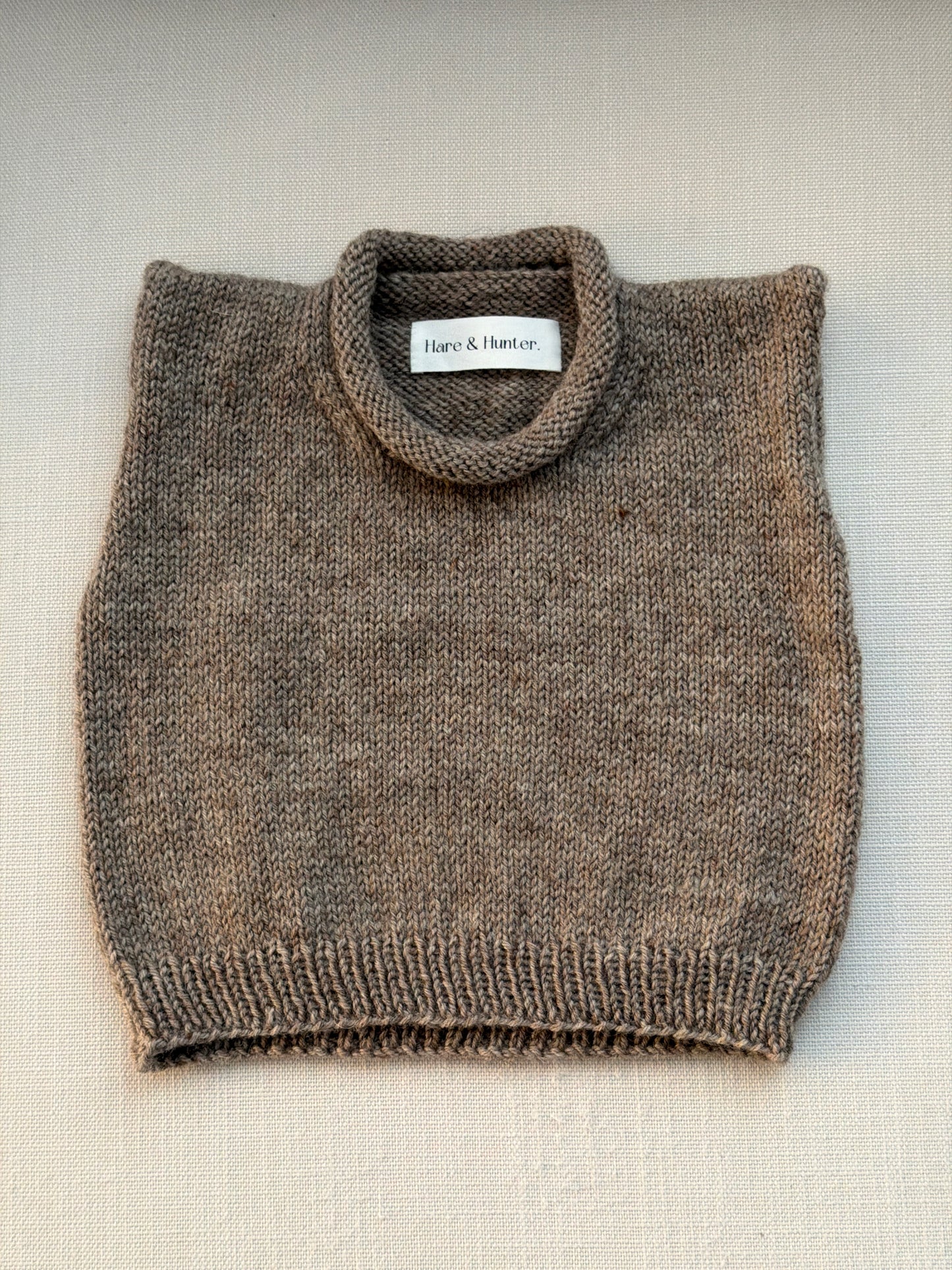 Hattie Roll-Neck Vest - Morepork