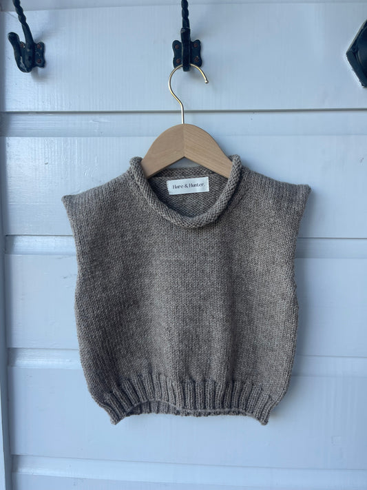 Harvey Roll Neck Vest - Morepork