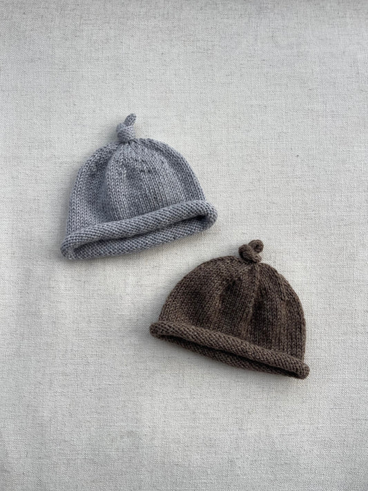 Top Knot hat - Sky Blue